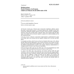 Dich. F rilascio di atti stato civile