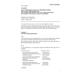 Acc. Italia atti dello stato civile