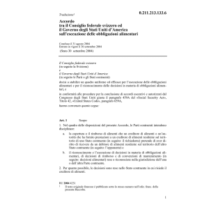 Acc.CH-USA obbliganzioni alimentari