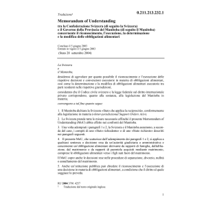 Memo.underst.Prov.Manitoba obblig.alimen