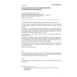 Conv. europ. figli nati fuori matrimonio