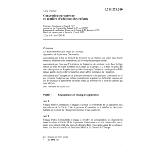 Conv. europ. adoption des enfants