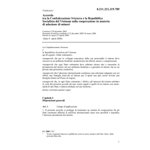 Acc. CH-Vietnam adozione minori