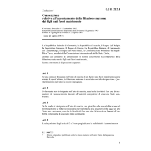 Conv. accertamento filiazione materna