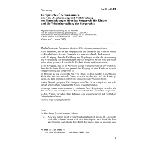 Europ. Übereink. Sorgerecht
