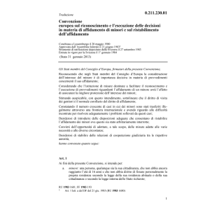 Conv. europ. affidamento di minori