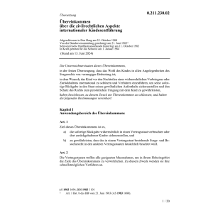 Übereink. Kindesentführung