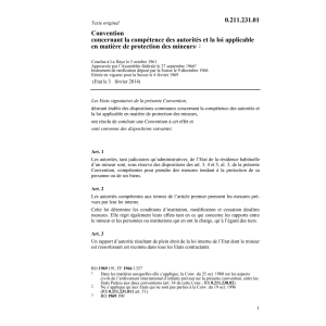 Conv. protection des mineurs