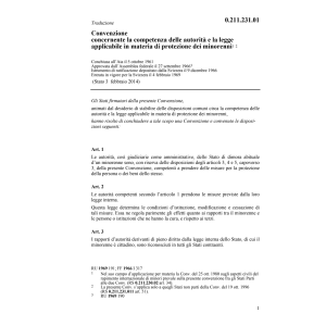 Conv. protezione di minorenni