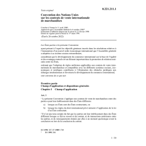 Conv. contrats de vente int. marchandise