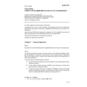CV relative loi applicable au trust