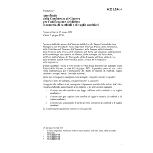 Atto finale materia di cambiali