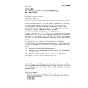 Schlussakte Checkrecht