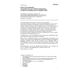 Pariser Übereink. gewerbliches Eigentum