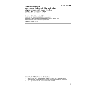Acc di Madrid indicazioni di provenienza