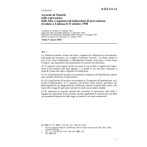 Acc di Madrid indicazioni di provenienza