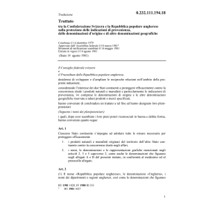 Tr HUN  prot. indicazioni di provenienza