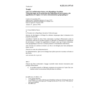 Tr. CSSR prot. indications de provenance
