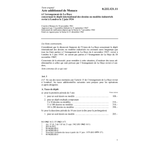 Acte add. Monaco dessins, modèles