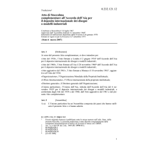 Atto compl. Stockholm disegni, modelli