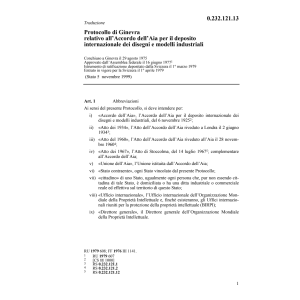 Prot. di Ginerva disegni, modelli