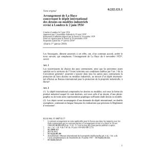 Ar. de La Haye dépôt dessins, modèles