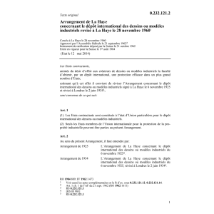 Ar. de La Haye dépôt dessins, modèles