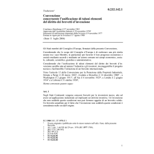 Conv. unificazione di taluni elementi