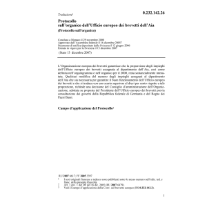 Protocollo sull'organico