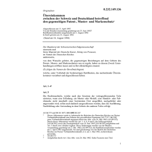 Übereink. Patent-, Markenschutz BRD