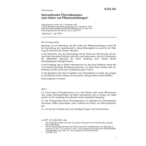 Übereink. Schutz Pflanzenzüchtungen
