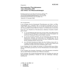 Übereink. Schutz Pflanzenzüchtungen