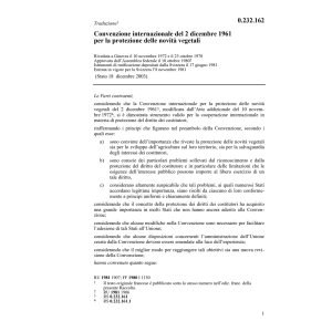 Conv. protezione novità vegetali