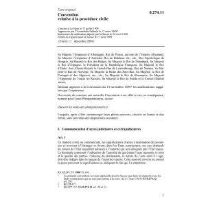 Conv. procédure civile