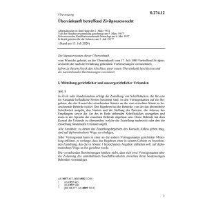 Übereink. Zivilprozessrecht