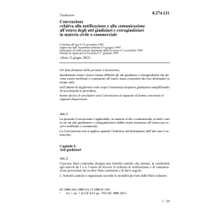Conv. notificazione communicazione atti