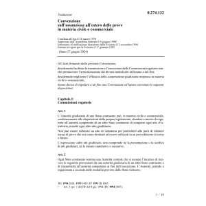 Conv. assunzione delle prove