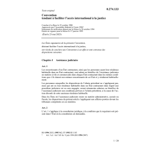 Conv. accès internat. à la justice