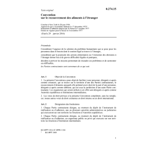 Conv. recouvrement des aliments étranger