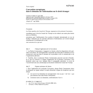 Conv. europ. information droit étranger