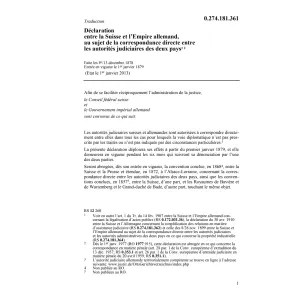 Décl correspondance autorités judiciaire