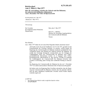 Briefwechsel vom 3. März/3. Mai 1977