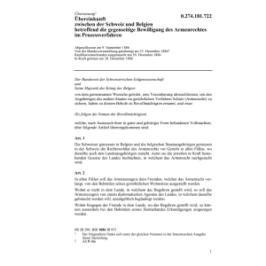 Übereink. Bewilligung Armenrecht B