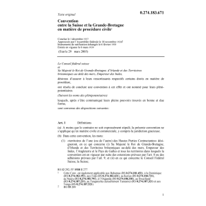 Conv. procédure civile GB