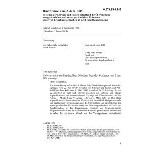 Briefw. Übermittlung Urkunden Italien