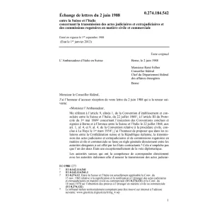 Lettres transmission actes judiciaires I