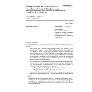 Lettres acheminem. actes judiciaies LUX