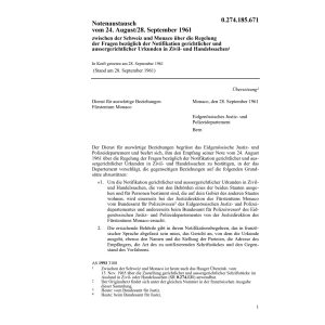 Noten. Notifikation Urkunden Moncaco