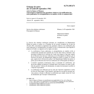 Notes notification actes judiciaires MC