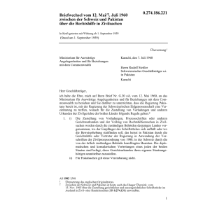 Briefw. Rechtshilfe Zivilsachen Pakistan
